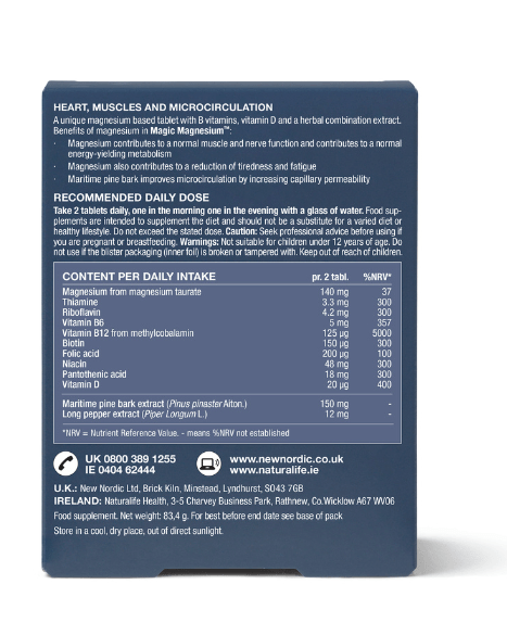 New Nordic Magic Magnesium Taurate 875mg 60s Vitamins & Supplements New Nordic Magic Magnesium Taurate 875mg 60s
