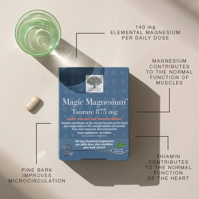 New Nordic Magic Magnesium Taurate 875mg 60s Vitamins & Supplements New Nordic Magic Magnesium Taurate 875mg 60s