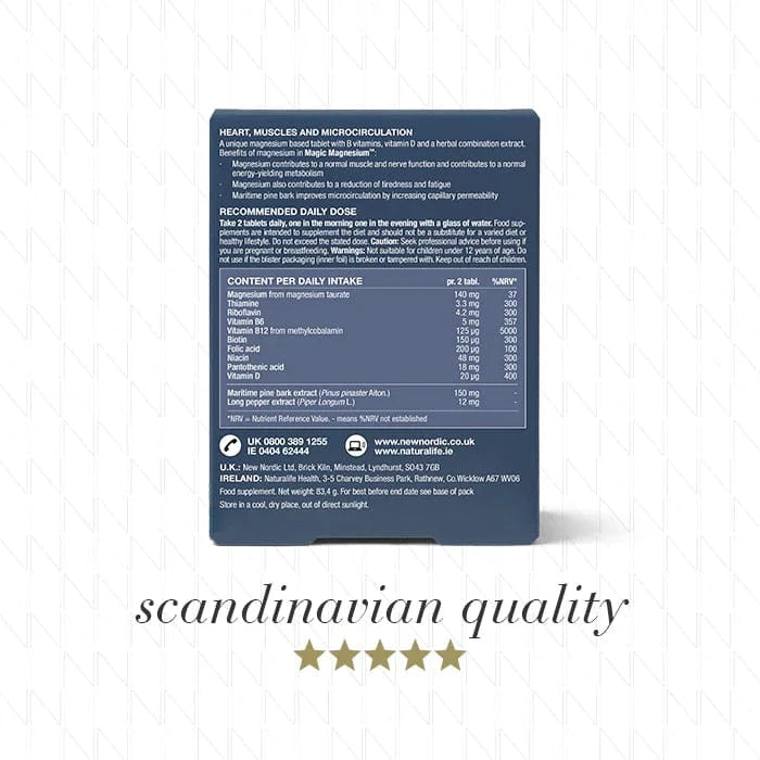 New Nordic Magic Magnesium Taurate 875mg 60s Vitamins & Supplements New Nordic Magic Magnesium Taurate 875mg 60s