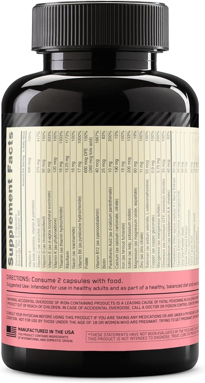 Optimum Nutrition Opti-Women 120 Vitamins & Supplements