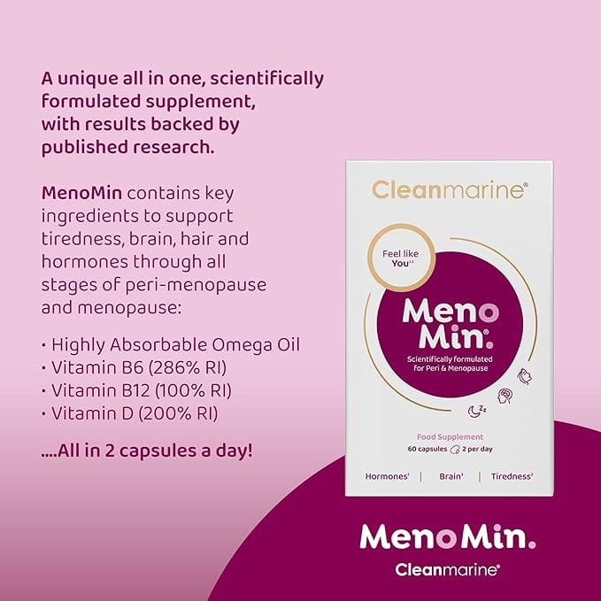 Cleanmarine Menopause MenoMin Caps (60) Womens Health Cleanmarine Menopause MenoMin Caps (60) | Special Offer