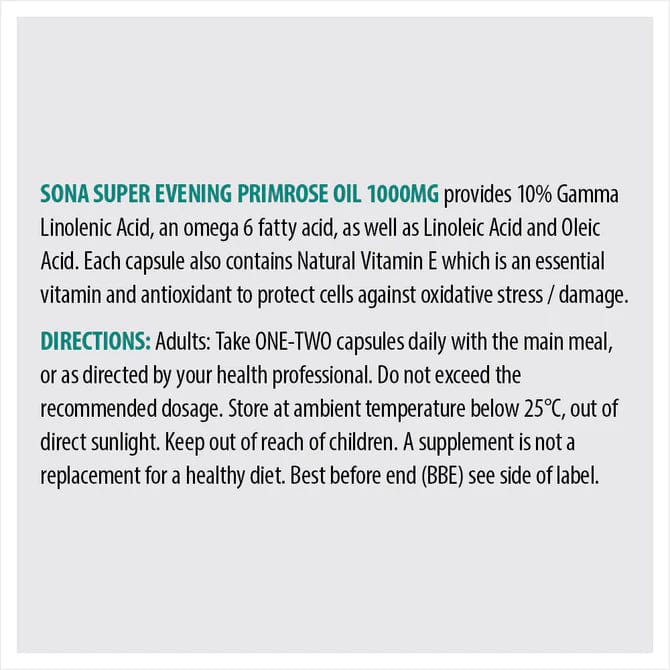 Sona Super Evening Primrose Oil 1000mg (90) Womens Health
