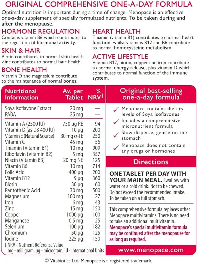Vitabiotics Menopace Original (30) Womens Health