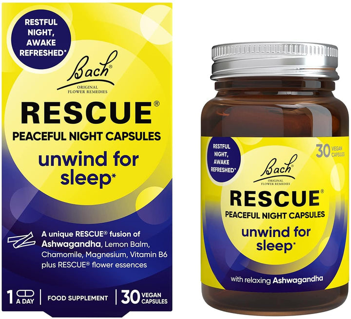 Bach RESCUE Peaceful Night Capsules - Unwind For Sleep (30) Aid Sleep