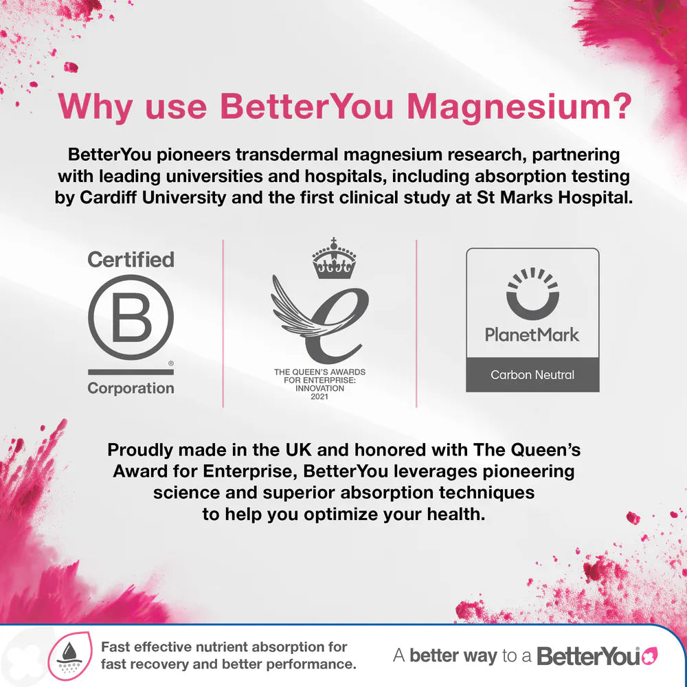 BetterYou Magnesium Sleep Body Spray 100 ml Aid Sleep BetterYou Magnesium Sleep Spray 100ml | Sleep Support Spray