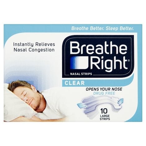 Breathe Right Clear - Large (10) Aid Sleep