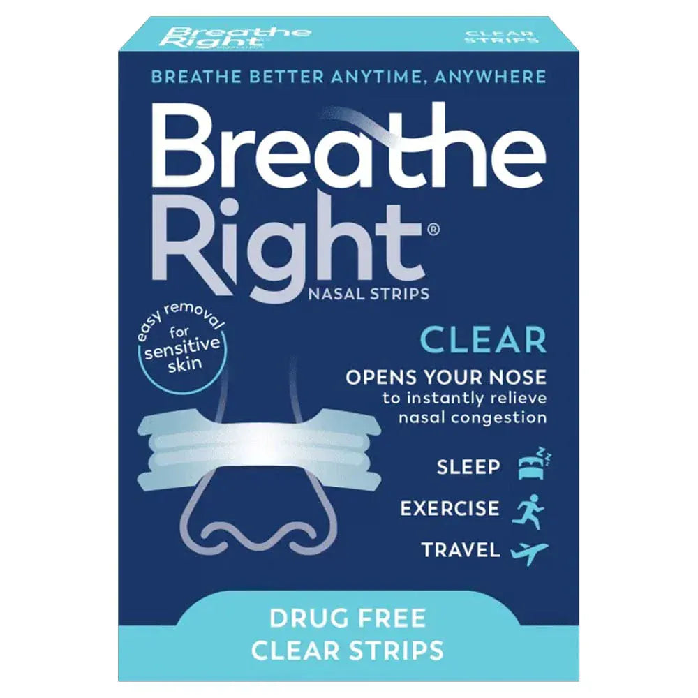 Breathe Right Nasal Strips Clear Large 10s Pastafina