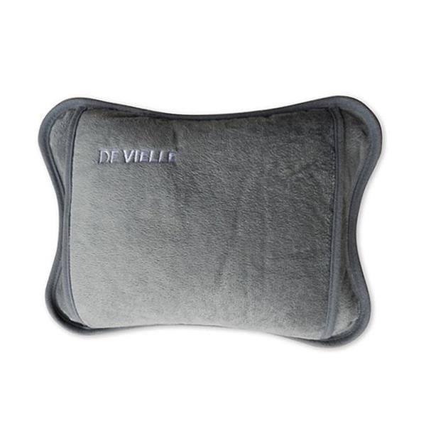 De Vielle Rechargeable Electric Hot Water Bottle in Grey Aid Sleep