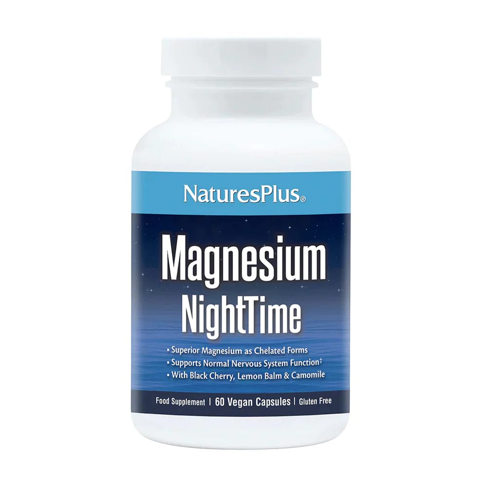 Natures Plus Magnesium NightTime 60 Capsules - Image 2