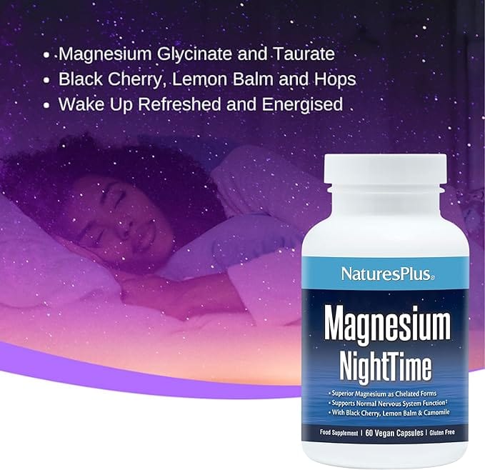 Natures Plus Magnesium NightTime 60 Aid Sleep