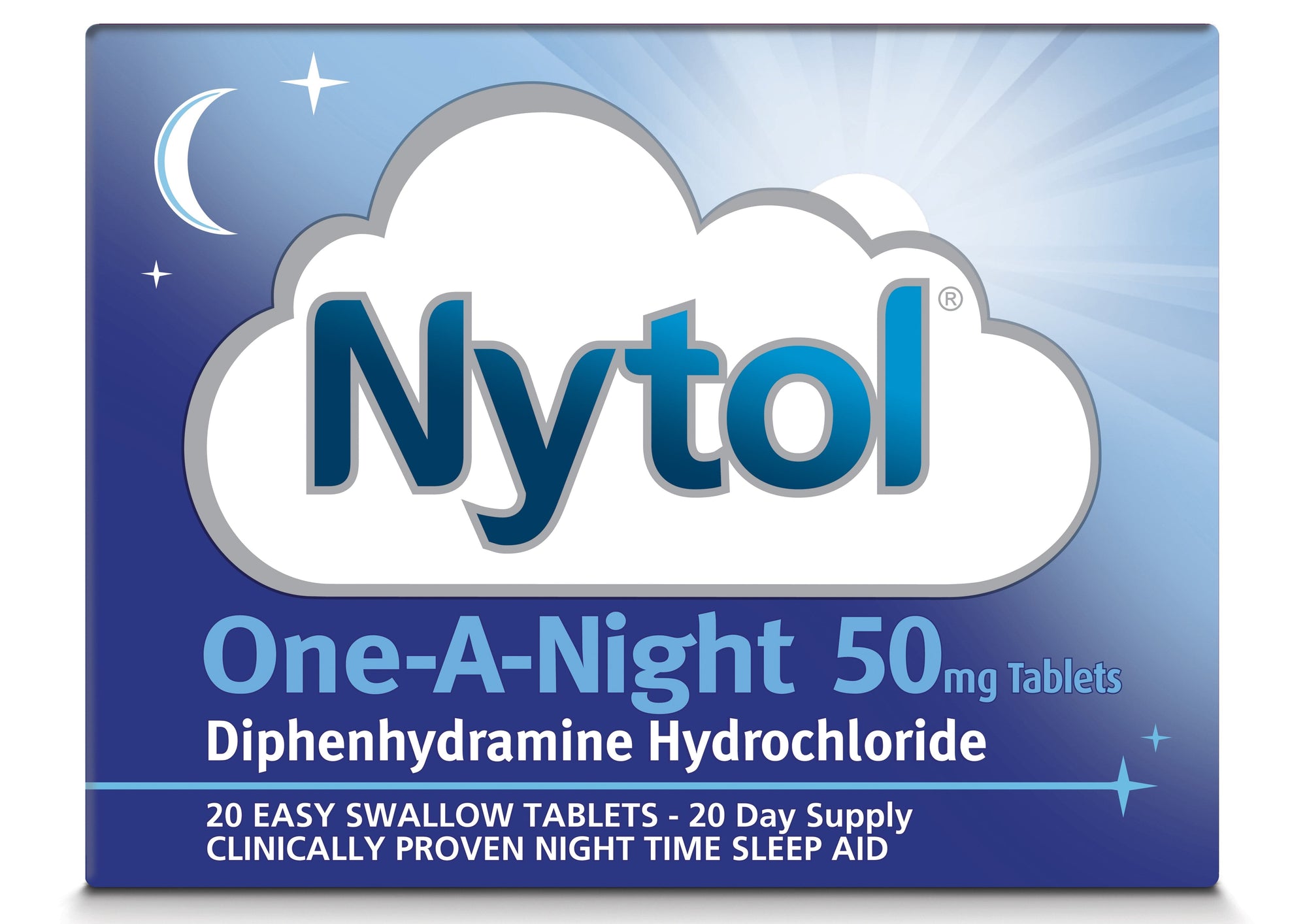 Nytol Diphenhydramine 50mg Tablets One A Night 20 Tablets - Image 2