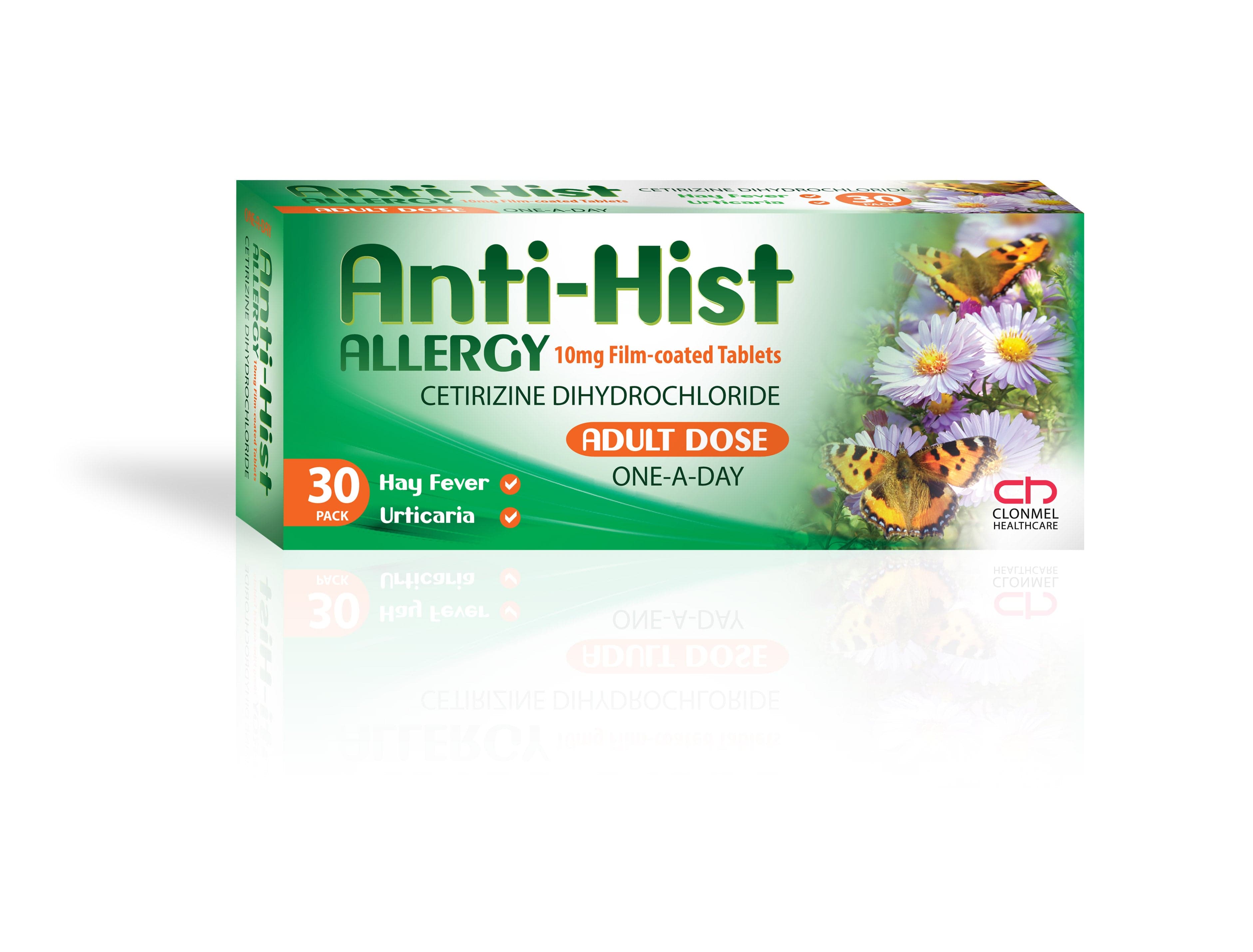 Anti-Hist Allergy Cetirizine 10mg Tablets (30) – Lir Pharmacy