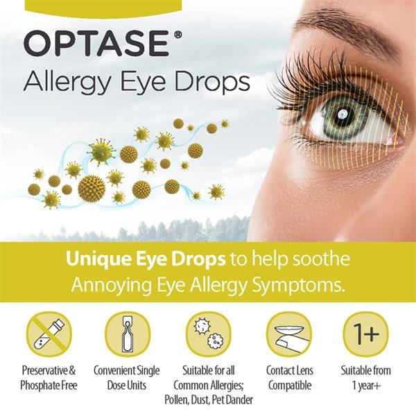 Optase Allergy Eye Drops SDU  (20) Allergy and Hayfever