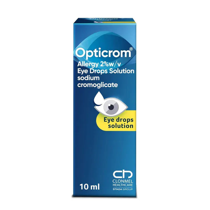 Opticrom Allergy 2% Sodium Cromoglicate Eye Drops (10ml) Allergy and Hayfever Opticrom Allergy 2% Sodium Cromoglicate Eye Drops (10ml)