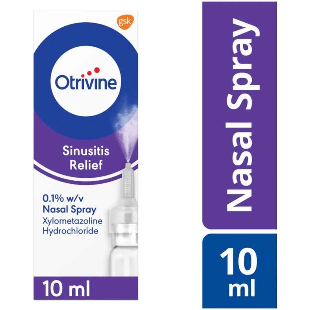 Otrivine Sinusitis Relief Nasal Spray 10ml Allergy and Hayfever