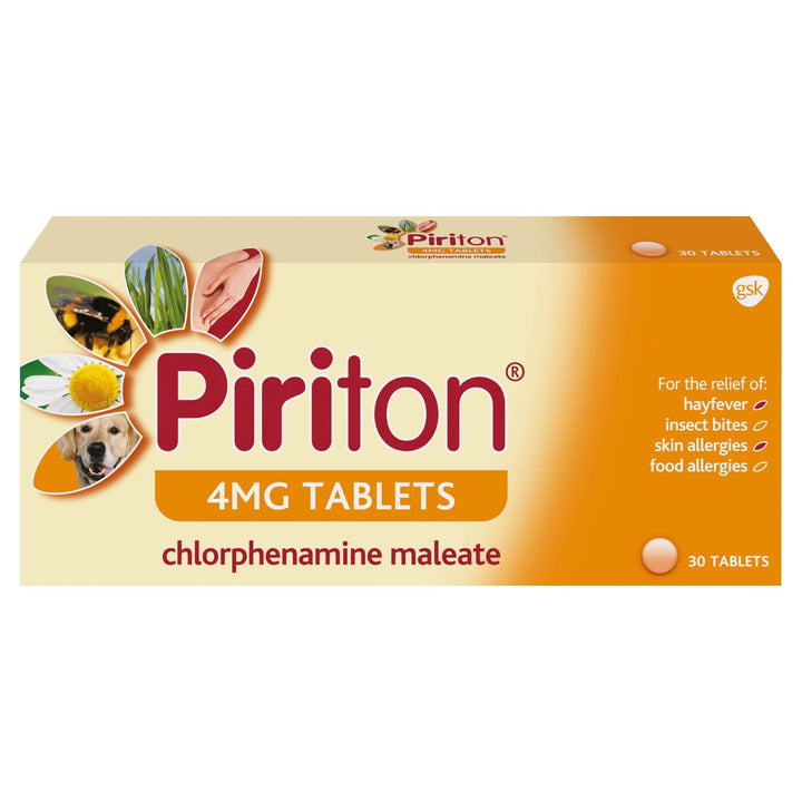 Piriton Chlorphenamine Allergy Relief Tablets (30) Allergy and Hayfever