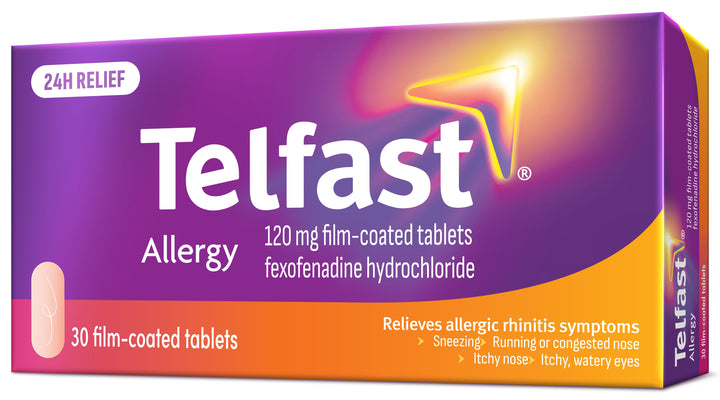 Telfast Allergy 120mg Antihistamine Tablets 30 Allergy and Hayfever Telfast Allergy 120mg Tablets 30 | Non-Drowsy Hay Fever Relief Ireland