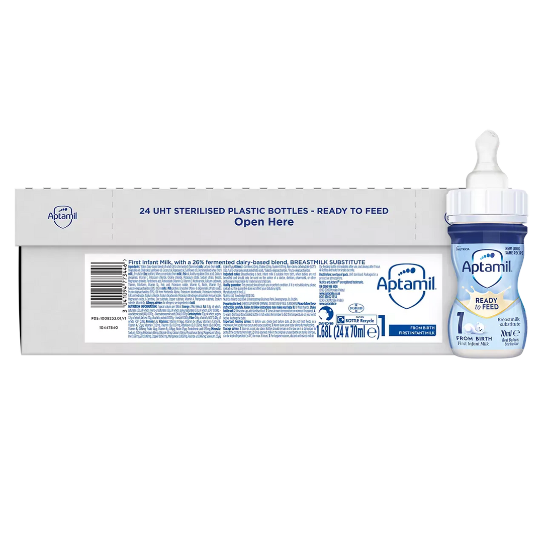 Aptamil 1 First Baby Milk Formula Liquid from Birth (70ml x 24) Baby Feeding Aptamil 1 First Baby Milk Formula Liquid from Birth 70ml x 24 | Lir Pharmacy