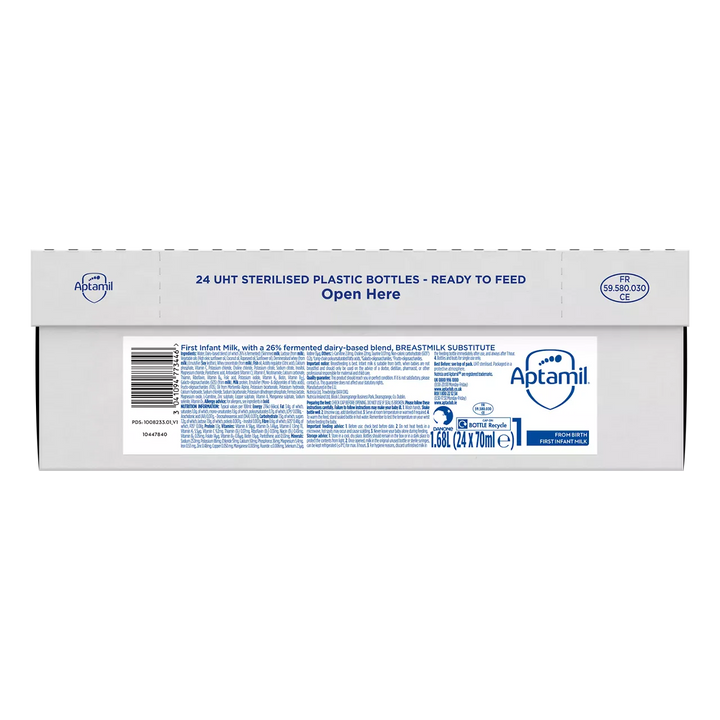 Aptamil 1 First Baby Milk Formula Liquid from Birth (70ml x 24) Baby Feeding Aptamil 1 First Baby Milk Formula Liquid from Birth 70ml x 24 | Lir Pharmacy