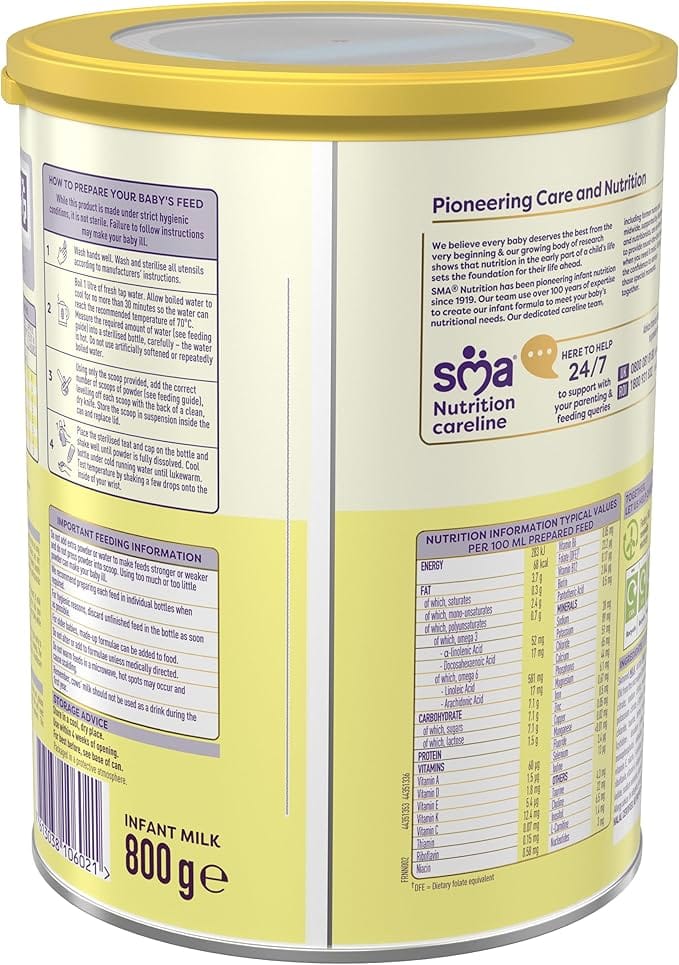 SMA Extra Hungry Infant Milk 800g Baby Feeding SMA Extra Hungry Infant Milk 800g | Infant Formula from Birth