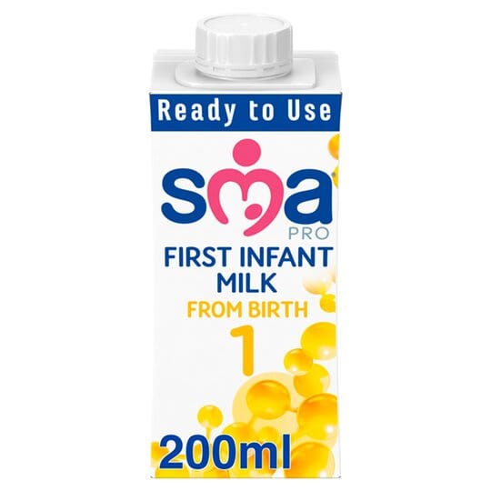 SMA Pro First Infant Milk Birth 200ml Baby Feeding