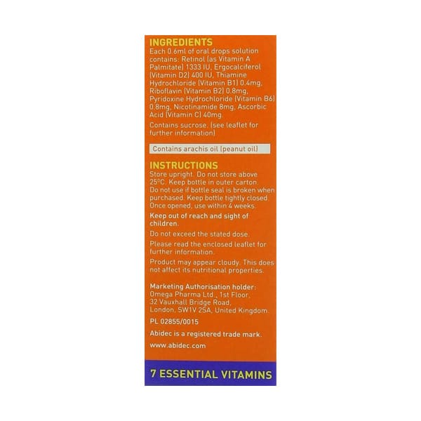 Abidec MultiVitamin Drops for Babies &amp; Children 25ml Baby Health Abidec Multivitamin Drops 25ml | Baby &amp; Children Vitamins Ireland
