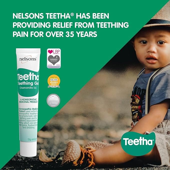 Nelsons Teetha Teething Chamomilla 12c Gel (15g) Baby Health