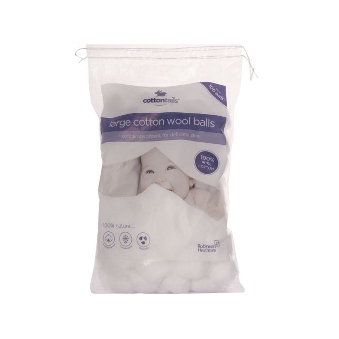 Cottontails Large Wool Balls (100) Baby Skincare