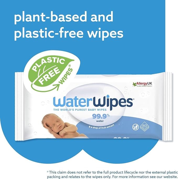 Water Wipes 60 pack x 12 (720 wipes) Baby Skincare