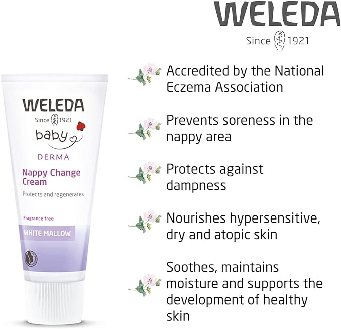 Weleda White Mallow Nappy Change Cream (50ml) Baby Skincare