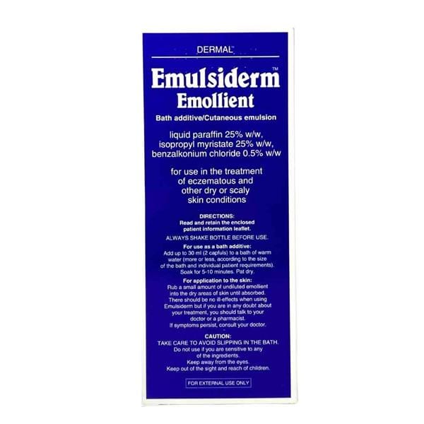 Dermal Emulsiderm Emollient Bath Additive (300ml) Bath and Shower