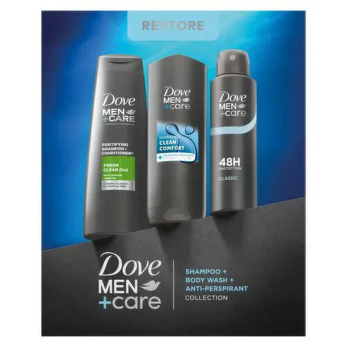 DOVE Dove Men+Care Restore Trio Gift Set 3 piece Bath &amp; Body Gift Sets DOVE Dove Men+Care Restore Trio Gift Set 3 piece