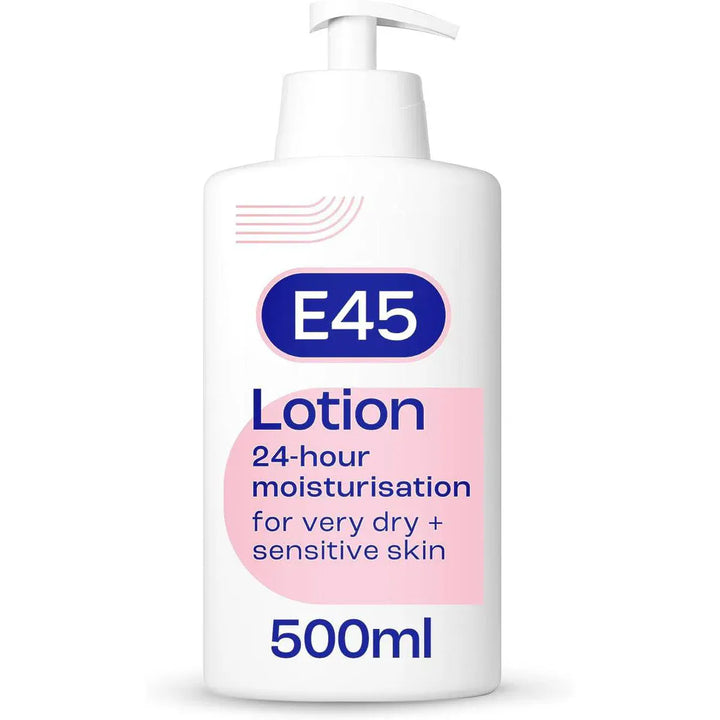 E45 Moisturising Lotion Pump Dispenser 500ml Body E45 Moisturising Lotion Pump Dispenser 500ml | Dry Skin Moisturiser Ireland