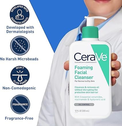 CeraVe Foaming Cleanser (473ml) Cleansers and Brushes