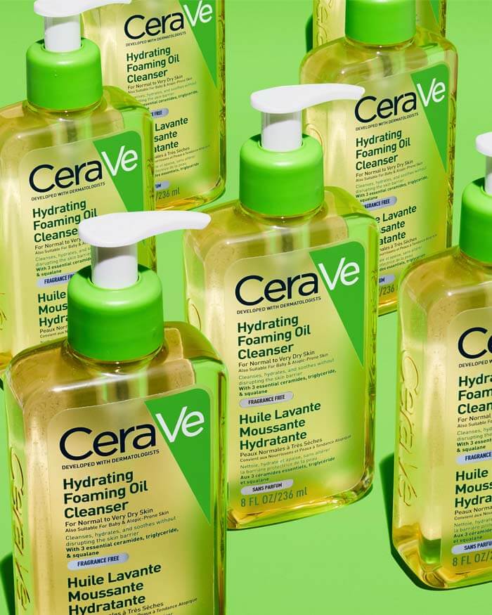 CeraVe Hydrating Foaming Oil Cleanser 236ml Cleansers and Brushes CeraVe Hydrating Foaming Oil Cleanser 236ml
