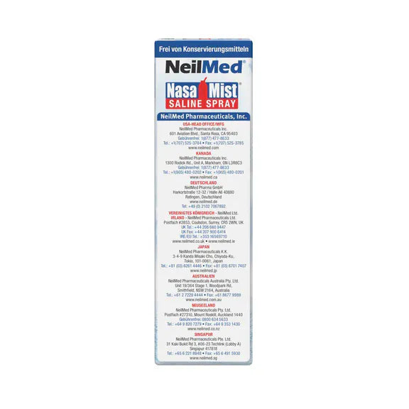 NeilMed NasaMist Saline Spray 75ml Cold and Flu NeilMed NasaMist Saline Spray 75ml