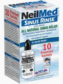 Neilmed Sinus Rinse Starter Kit Bottle (10 Sachets) Cold and Flu NeilMed Sinus Rinse Starter Kit 10 Sachets | Nasal Rinse Bottle