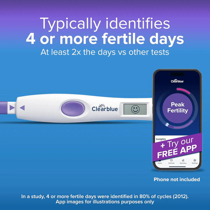 Clearblue Advanced Digital Ovulation Test – Identify 4 Most Fertile Days (20 Tests) Conception Clearblue Advanced Digital Ovulation Test 20 Tests | Identify 4 Fertile Days | Lir Pharmacy