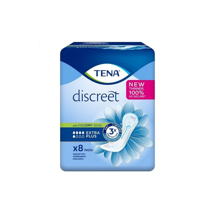 TENA Discreet Extra Plus Incontinence Pad (8) Continence Care