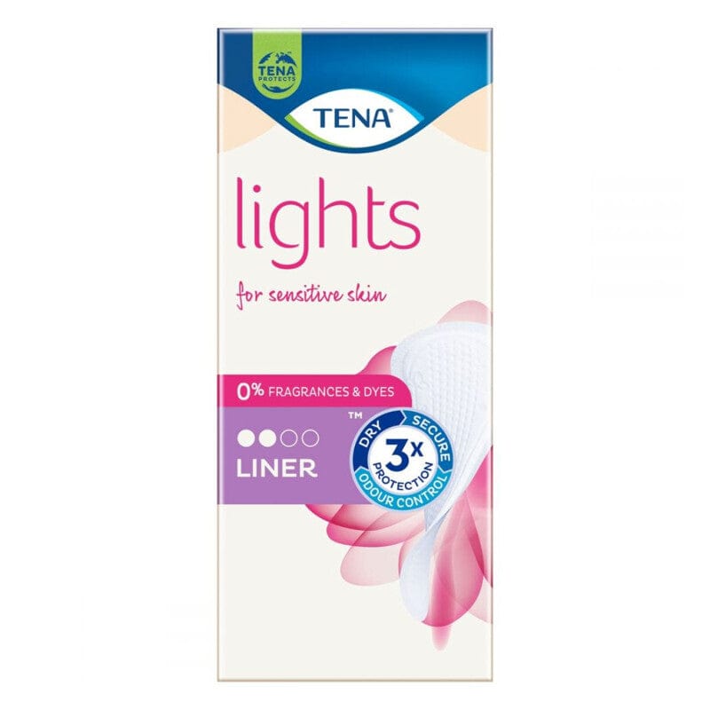 Tena Lights Bladder Weakness Liner 24s Continence Care Tena Lights Bladder Weakness Liner 24s