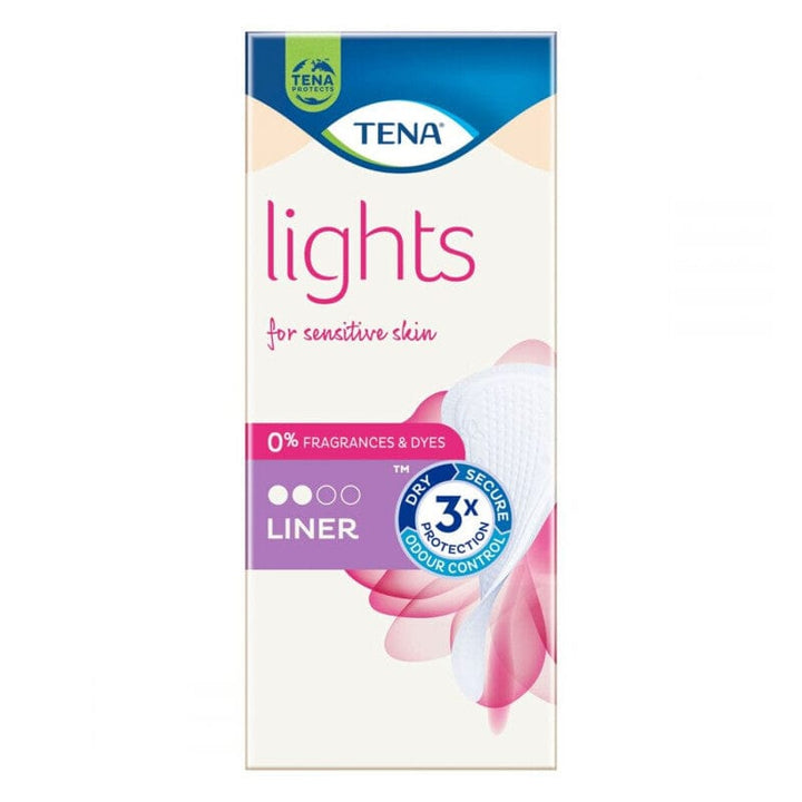 Tena Lights Bladder Weakness Liner 24s Continence Care Tena Lights Bladder Weakness Liner 24s