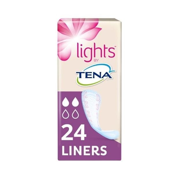 Tena Lights Bladder Weakness Liner 24s Continence Care Tena Lights Bladder Weakness Liner 24s