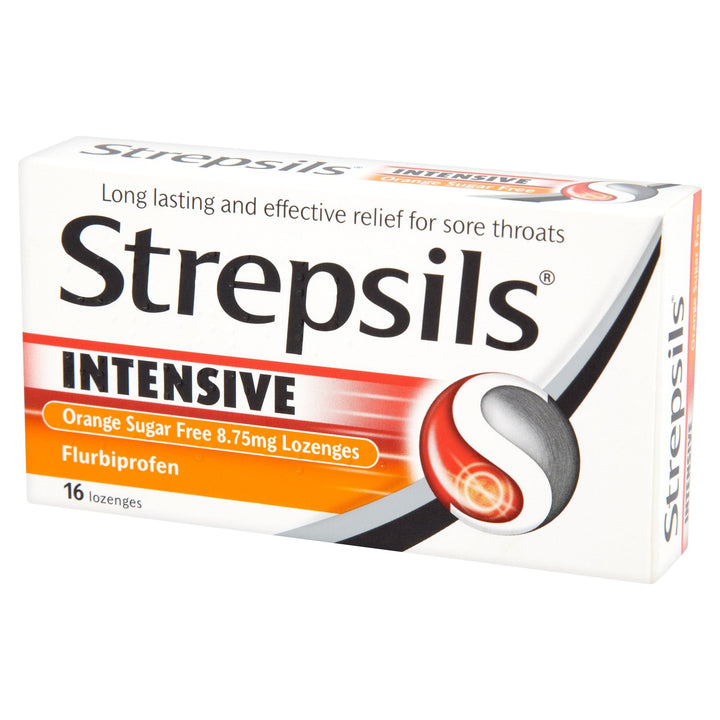 Strepsils - Intensive Sugar Free Orange Flurbiprofen 8.75mg Lozenges (16) Cough PA0979/041/004