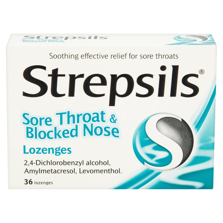 Strepsils - Sore Throat & Blocked Nose Lozenges (36) Cough PA0979/060/001