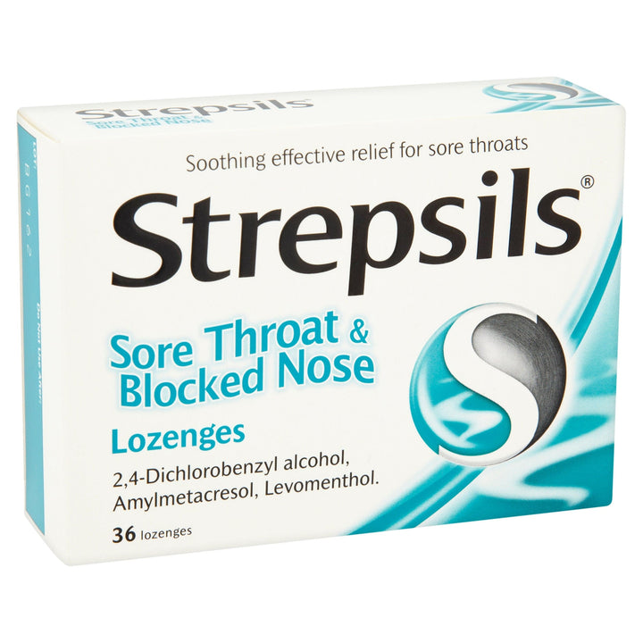 Strepsils - Sore Throat & Blocked Nose Lozenges (36) Cough PA0979/060/001