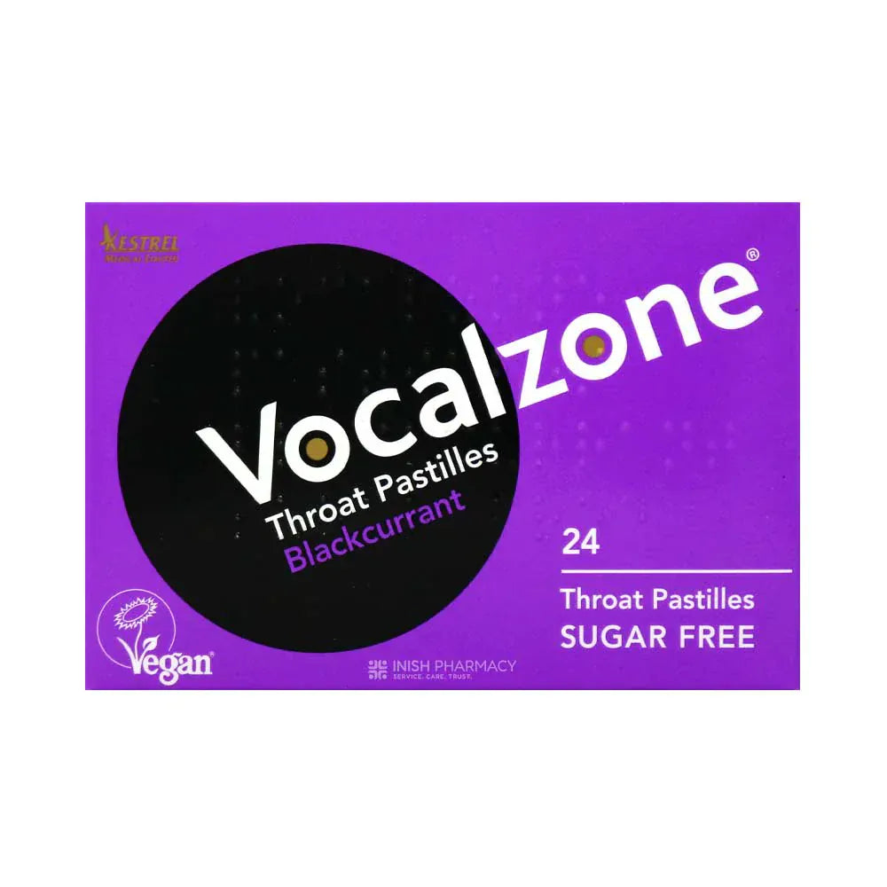 Vocalzone Throat Pastilles For Dry Or Irritated Throat Blackcurrant24 Pack cough Vocalzone Throat Pastilles For Dry Or Irritated Throat Blackcurrant24 Pack