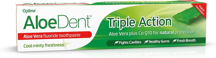 Aloe Dent Aloe Vera Triple Action Flouride Toothpaste 100ml Dental