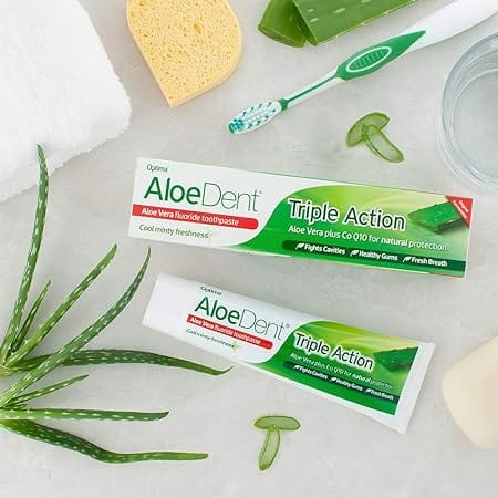 Aloe Dent Aloe Vera Triple Action Flouride Toothpaste 100ml Dental