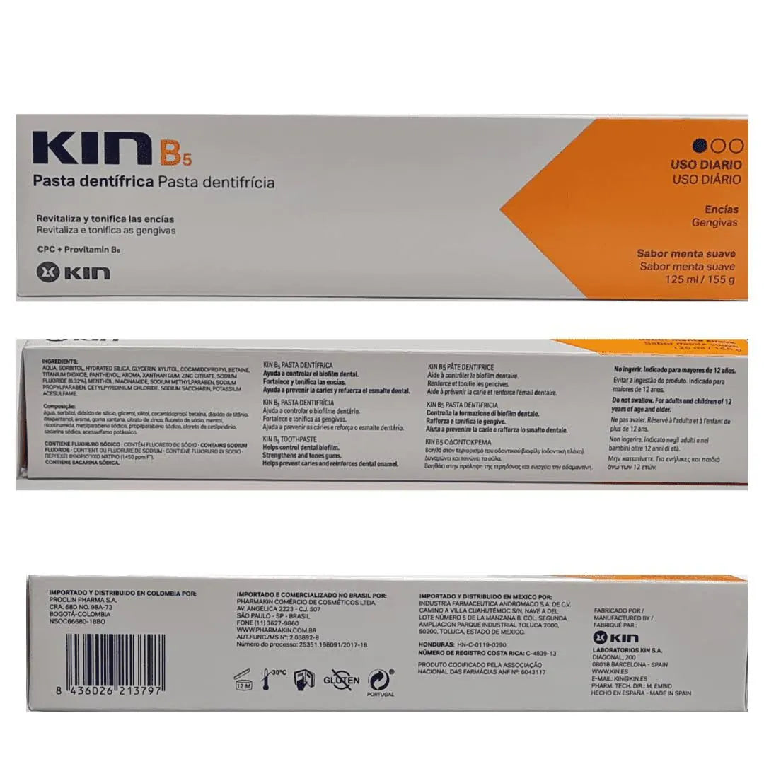 Kin B5 Toothpaste 125ml Dental Kin B5 Toothpaste 125ml | Daily Gum Care &amp; Fluoride Protection