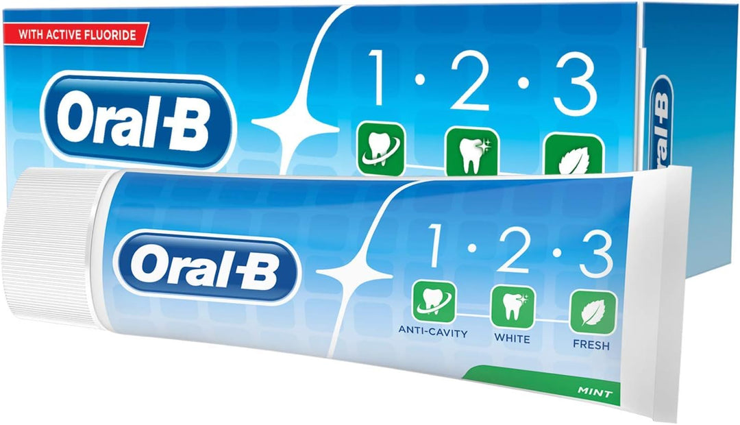Oral-B Manual 1 2 3 Fresh Mint Toothpaste 75ml Dental Oral-B Manual 1 2 3 Fresh Mint Toothpaste 75ml